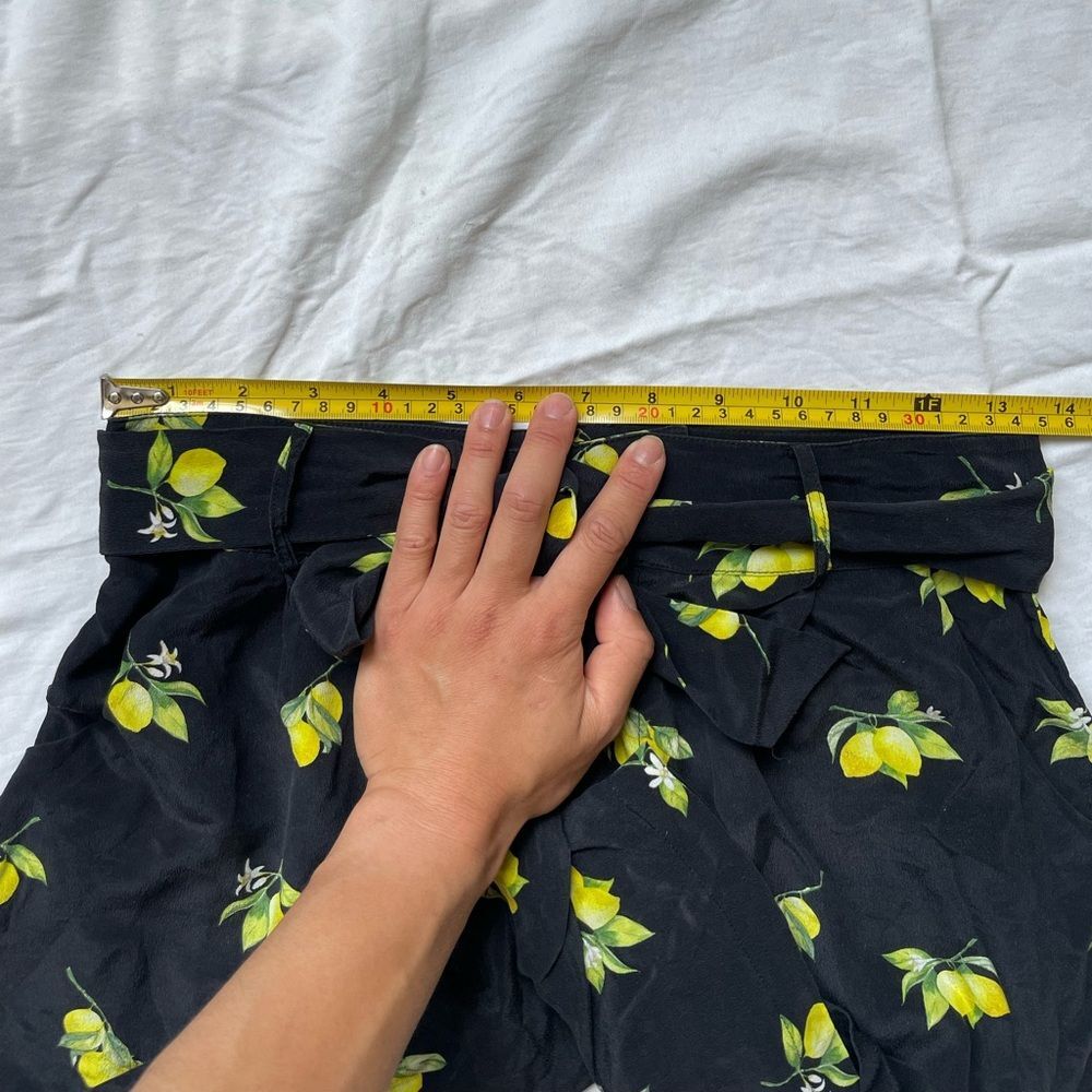 Rails 100% Silk Gigi Black/Lemon Print Pleated Hi… - image 5